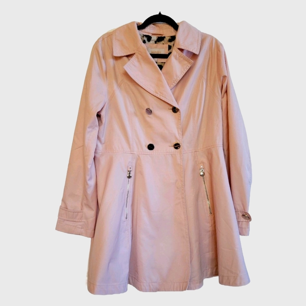 LAUNDRY by Shelli Segal Pink Trench Coat                   SIZE L